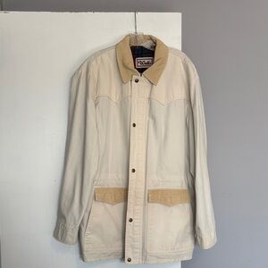 Vintage Walls Men's Cream and Tan Jacket